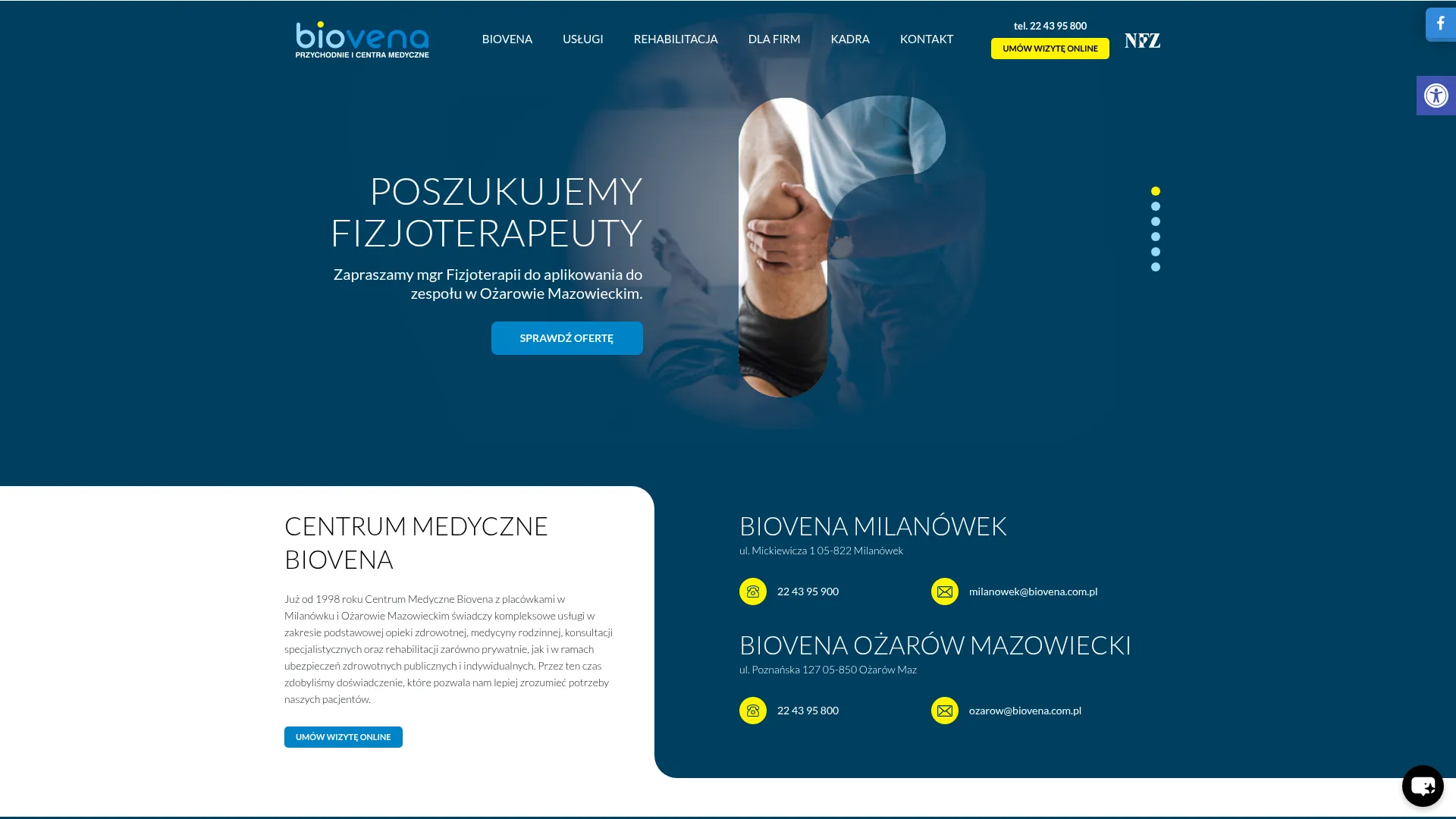 Zrzut ekranu strony